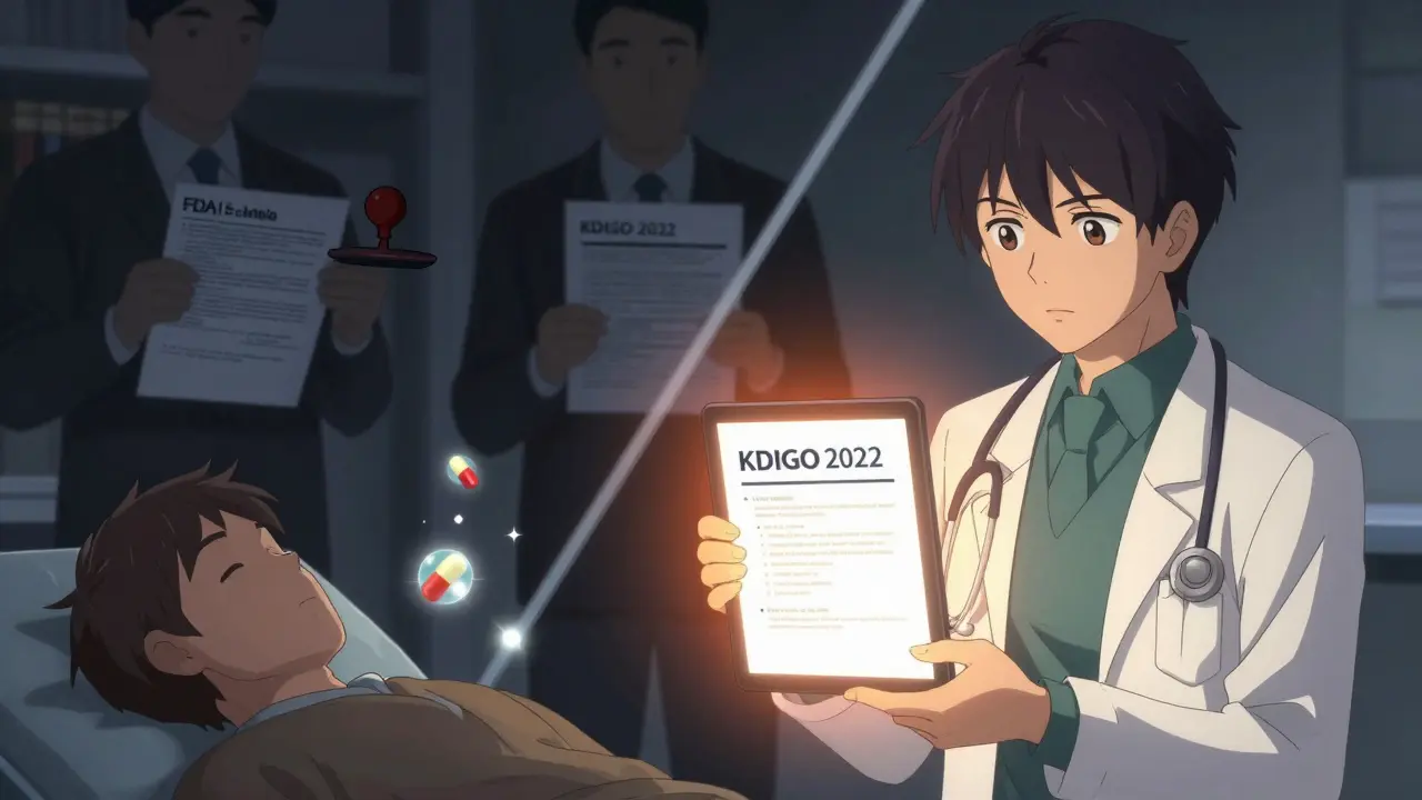 Anime doctor holding guidelines against shadowy insurance figures