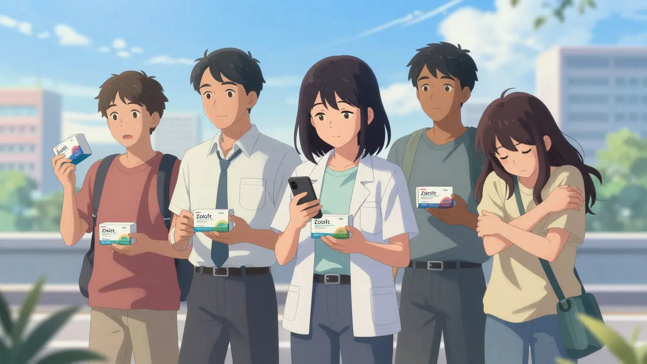 Anime style happy people holding affordable medication packages