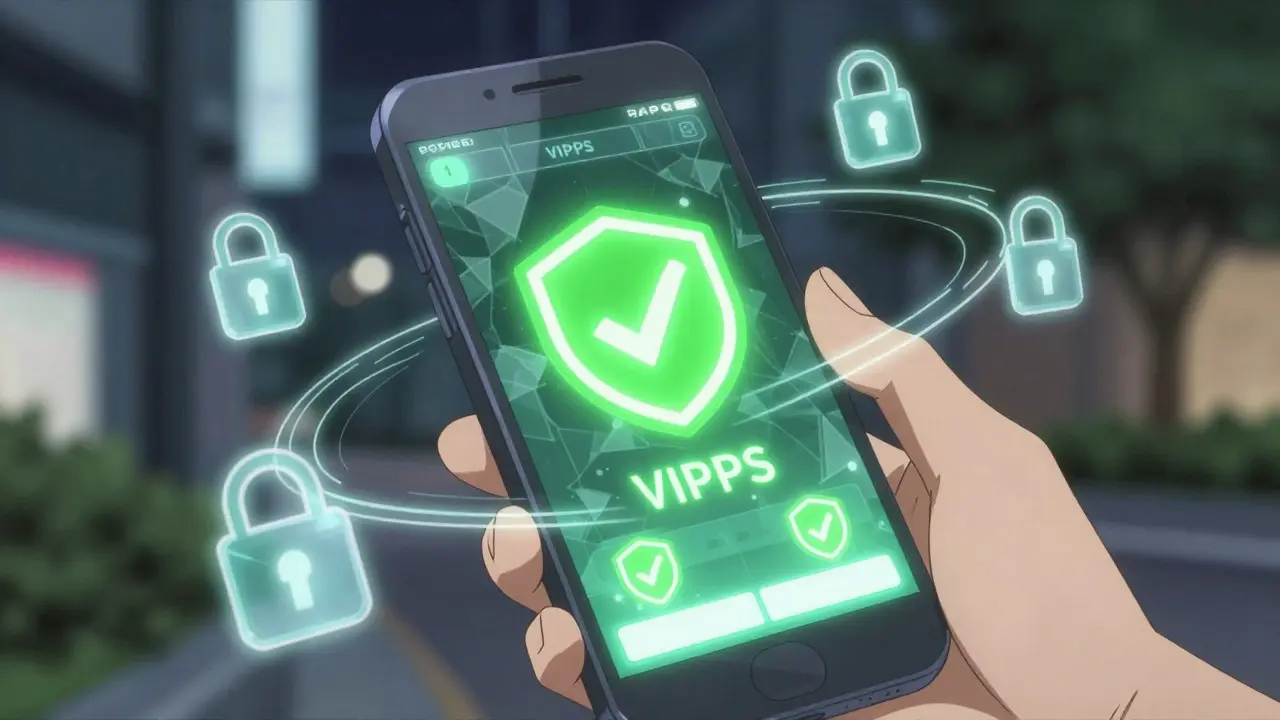 Smartphone showing verified pharmacy seal with digital locks